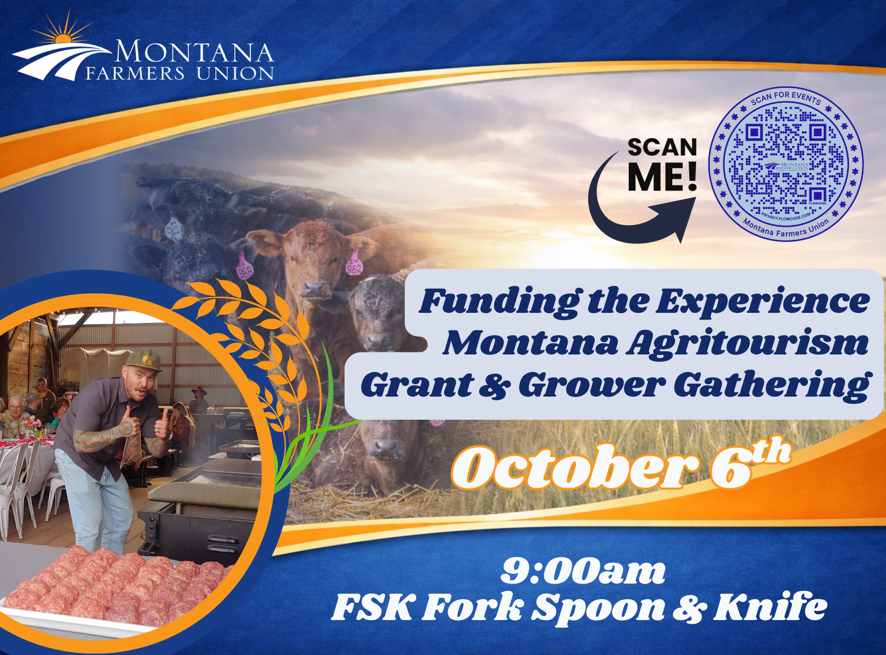 Funding event postcard