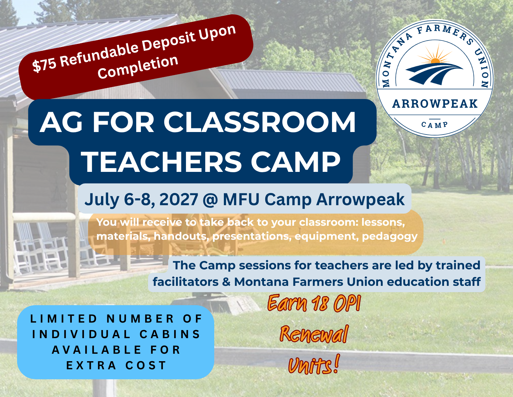 2027 Ag for Classroom Teachers Camp